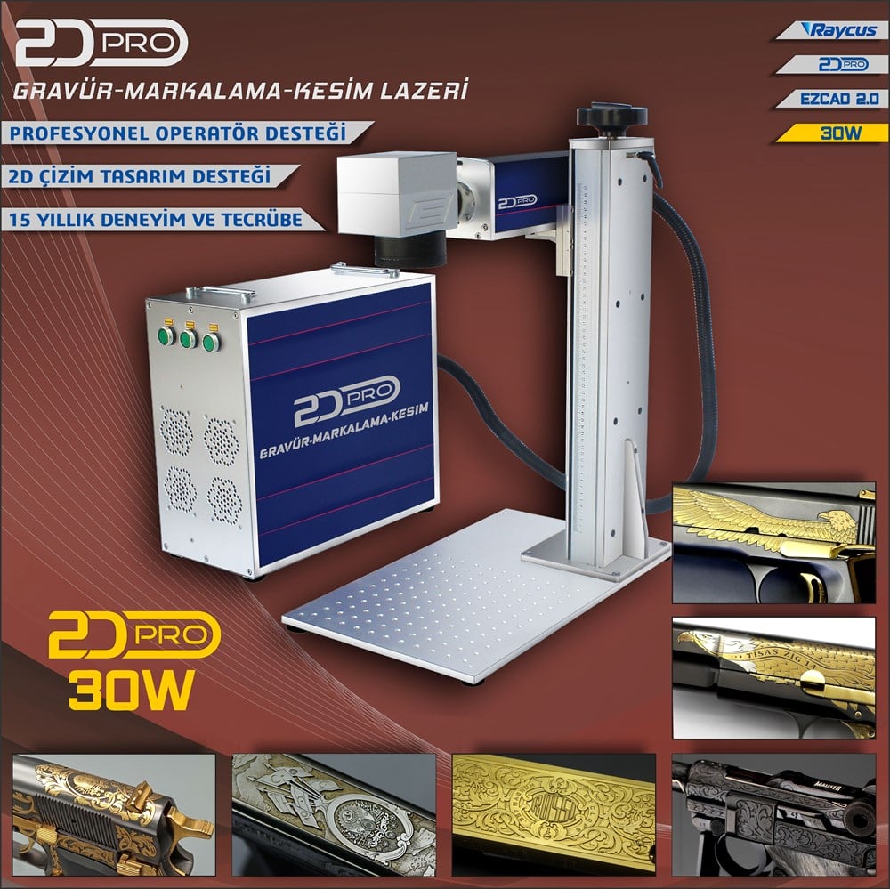2D PRO-30W // Portatif Fiber Lazer