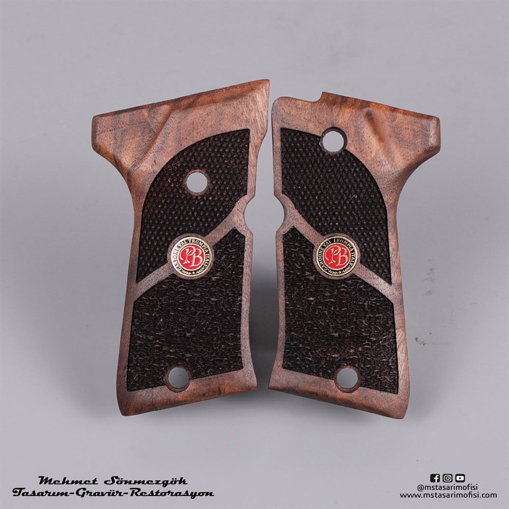 Beretta 92FS Compact Kabze // Çift Desen,PB Logo Mineli