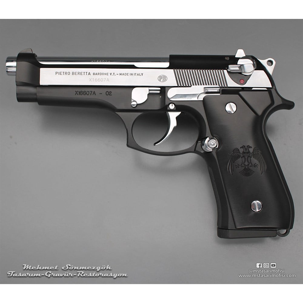 Beretta 92FS Kaplama // Çift Renk,Parçalar Parlak
