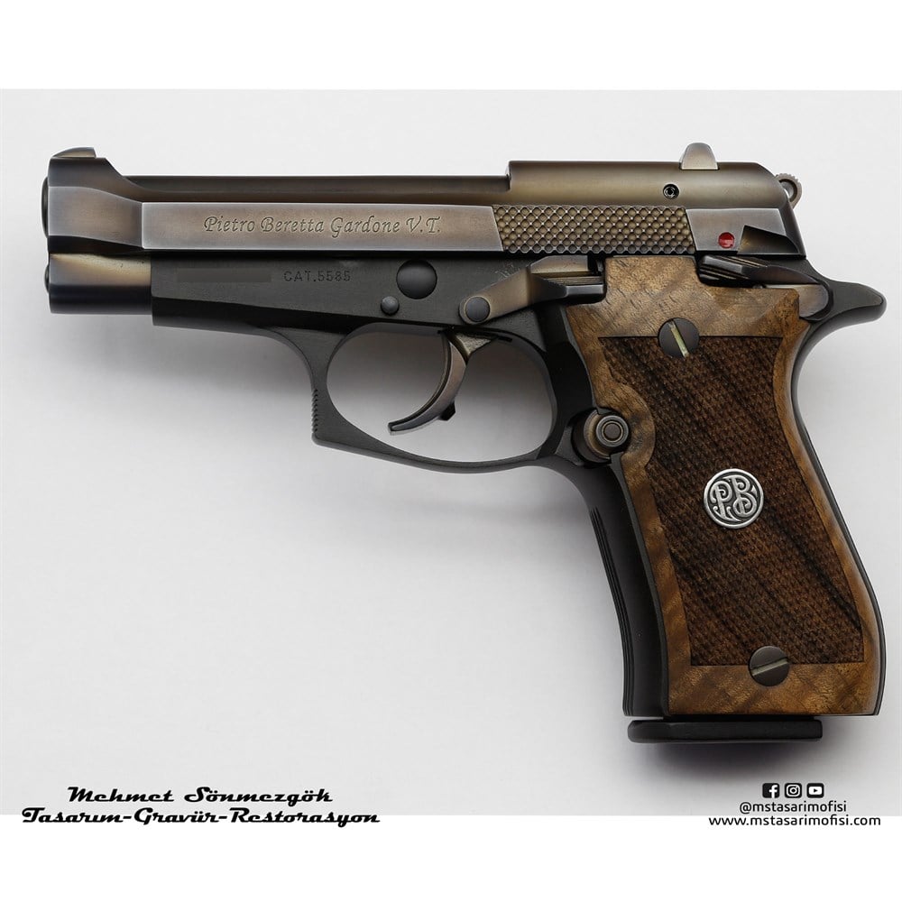 Beretta MOD 81F Modifiye // 3D Çekme Kertiği,Dekoratif Yazılar