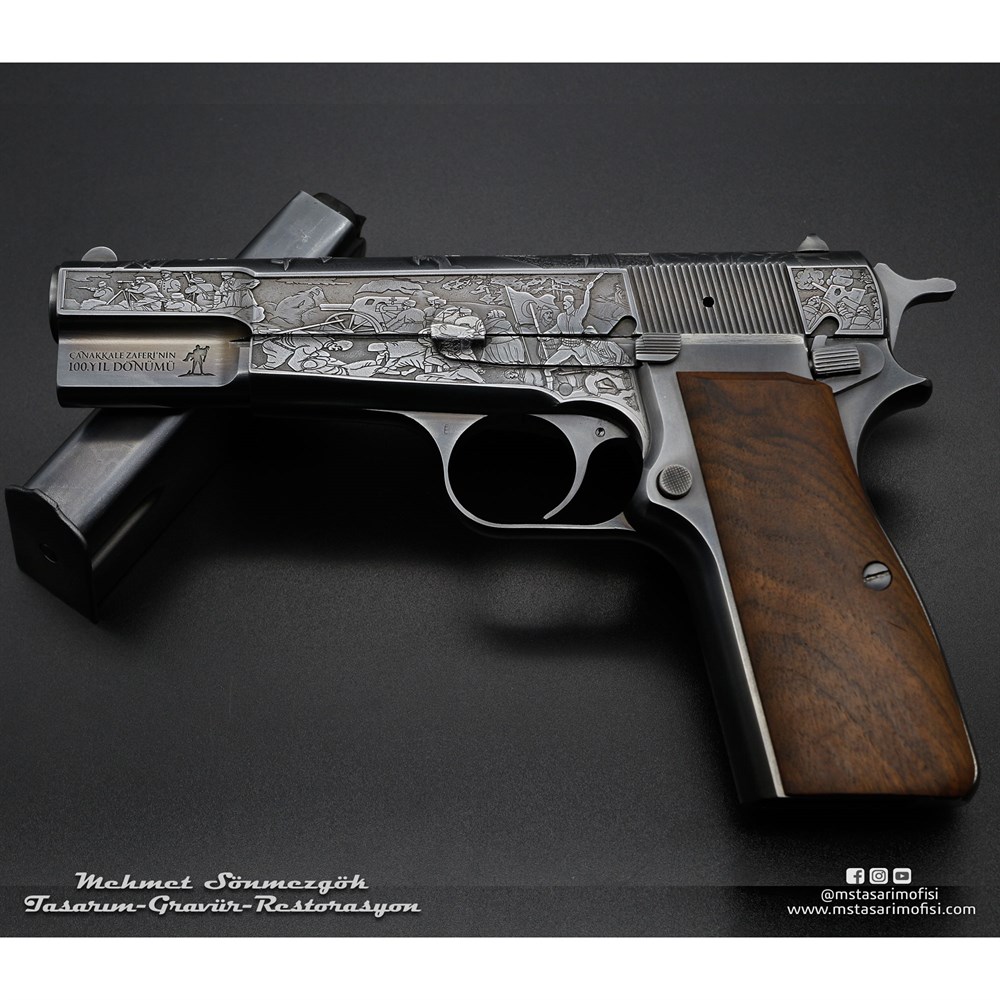 Browning HP Gravür // Çanakkale 1915,100.Yıl Anısına Yapıldı 