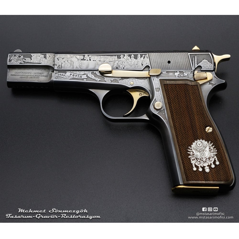 Browning HP Gravür // Fetih 1453 Dünya Haritalı_(2018 Versiyonu) 