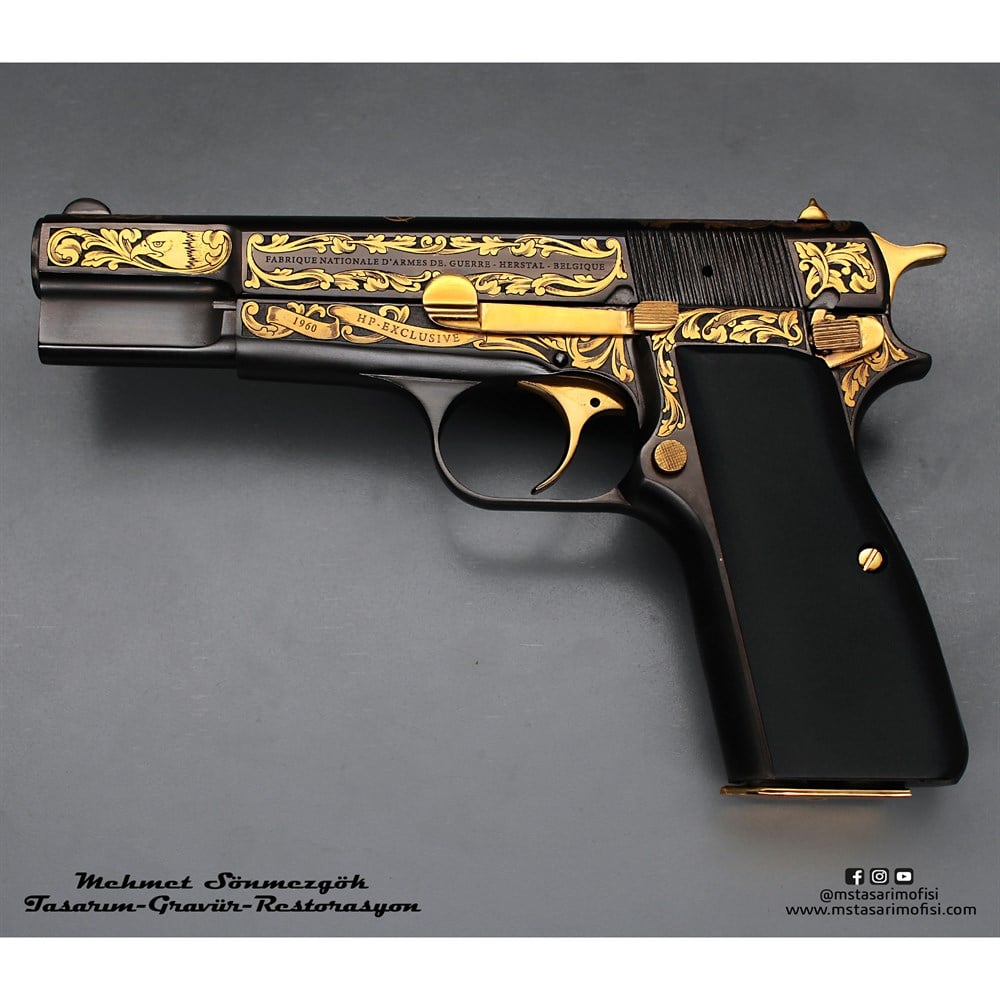 Browning HP Gravür // Özel Gravür,Osmanlı Devlet Armalı
