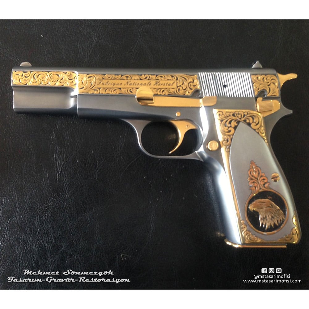 Browning HP Gravür // Yanaklar Gravür 5