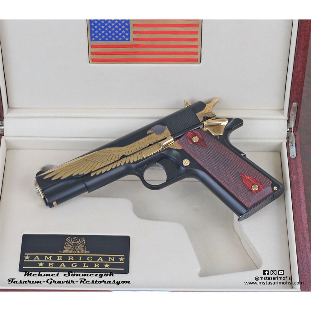 Colt 1911 Gravür // Amerikan Kartal (Orjinal Replika) 
