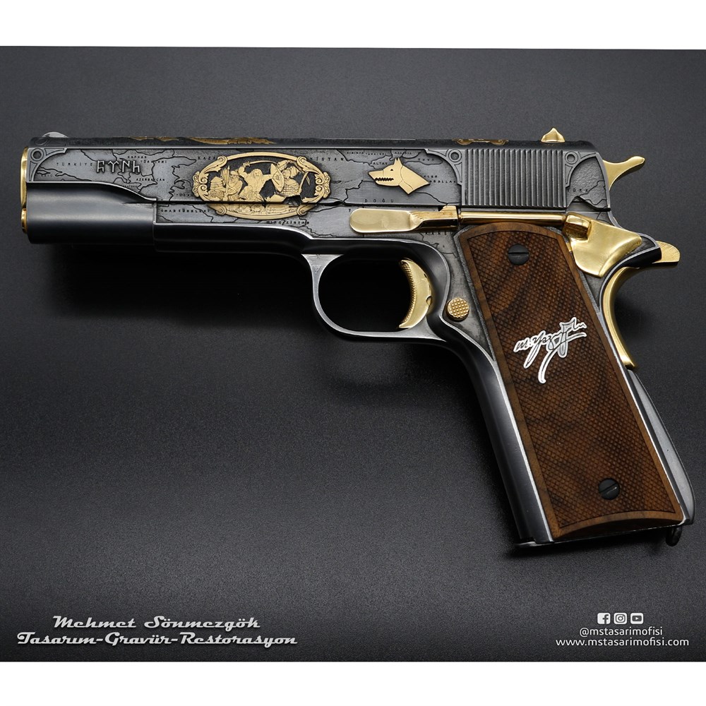 Colt 1911 Gravür // Büyük Turan Devleti (Muhsin Yazıcıoğlu)