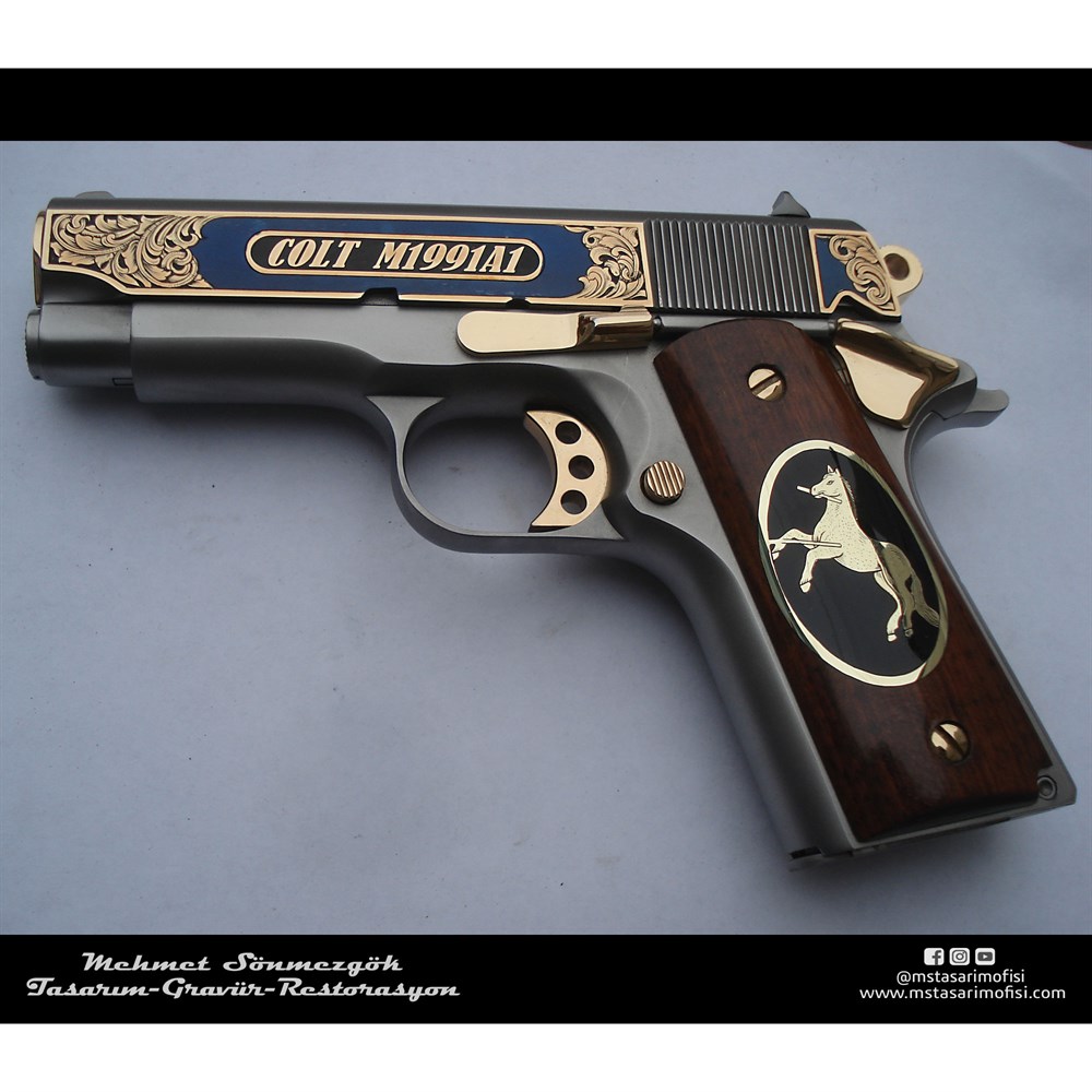 Colt 1911 Gravür // Kartallı Özel Tasarım Gravür 2