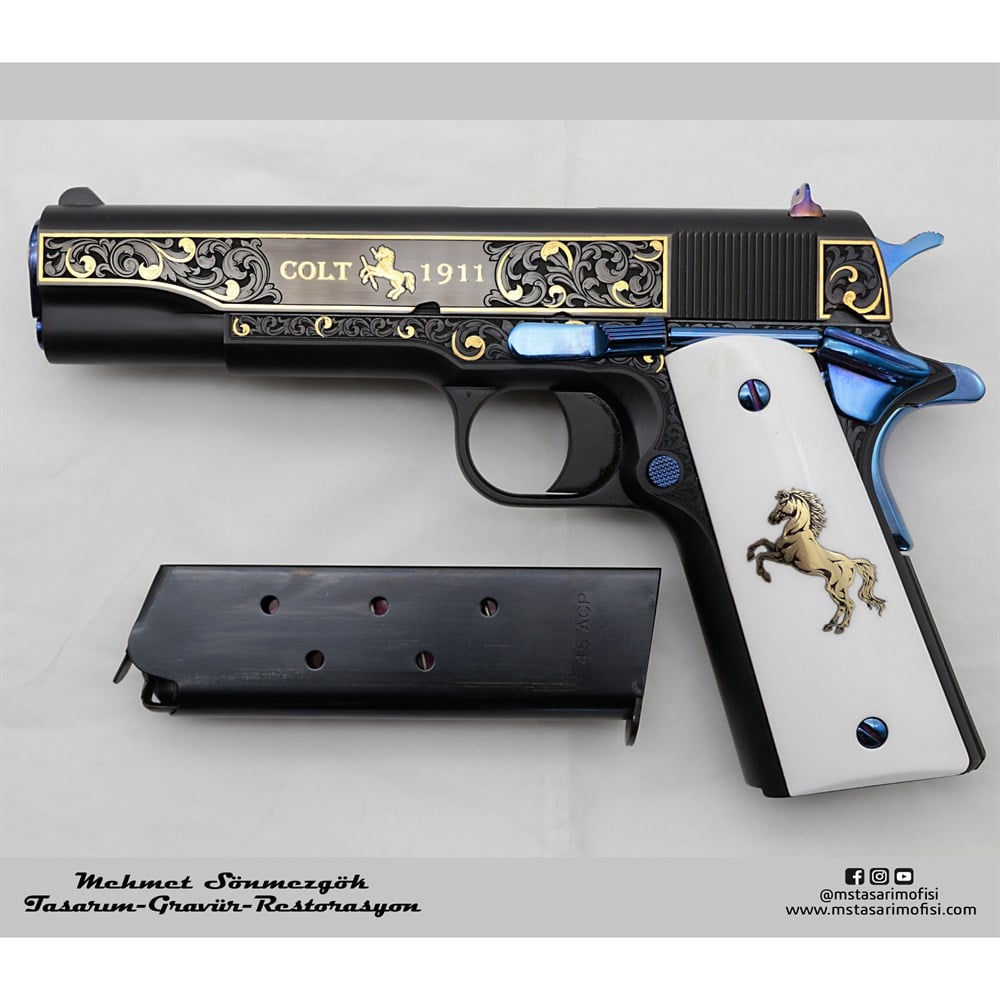 Colt 1911 Gravür // Özel Tasarım,Altın Kakmalı Modelimiz