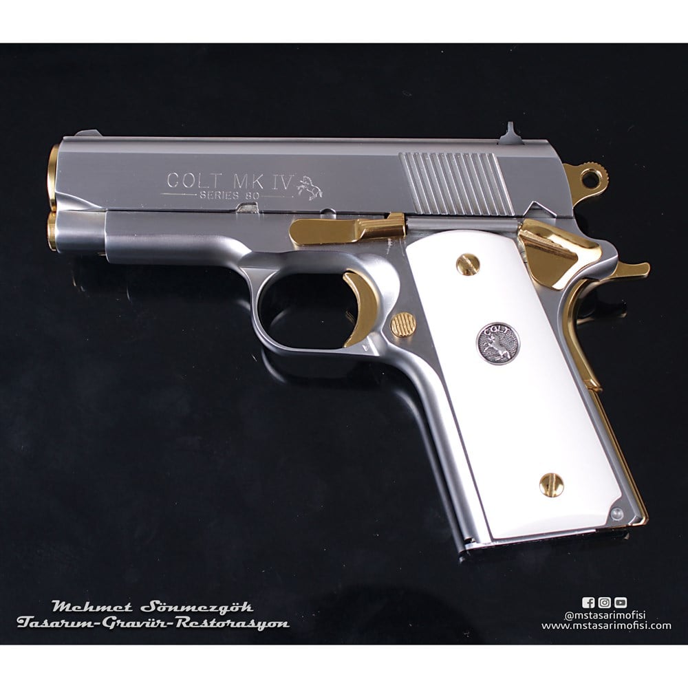 Colt MK IV Kaplama // Füme Titanyum,Parçalar Sarı