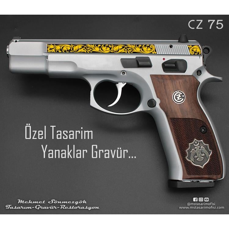CZ 75 Gravür Gravür_Yanaklar Gravür Model 1