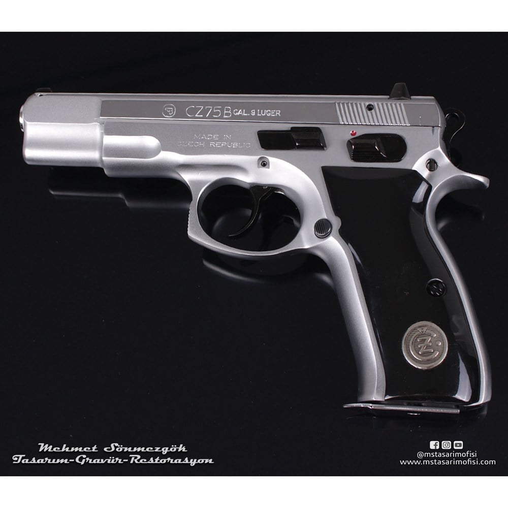 CZ75B Kaplama // Beyaz Krom,Yanaklar Parlak 2