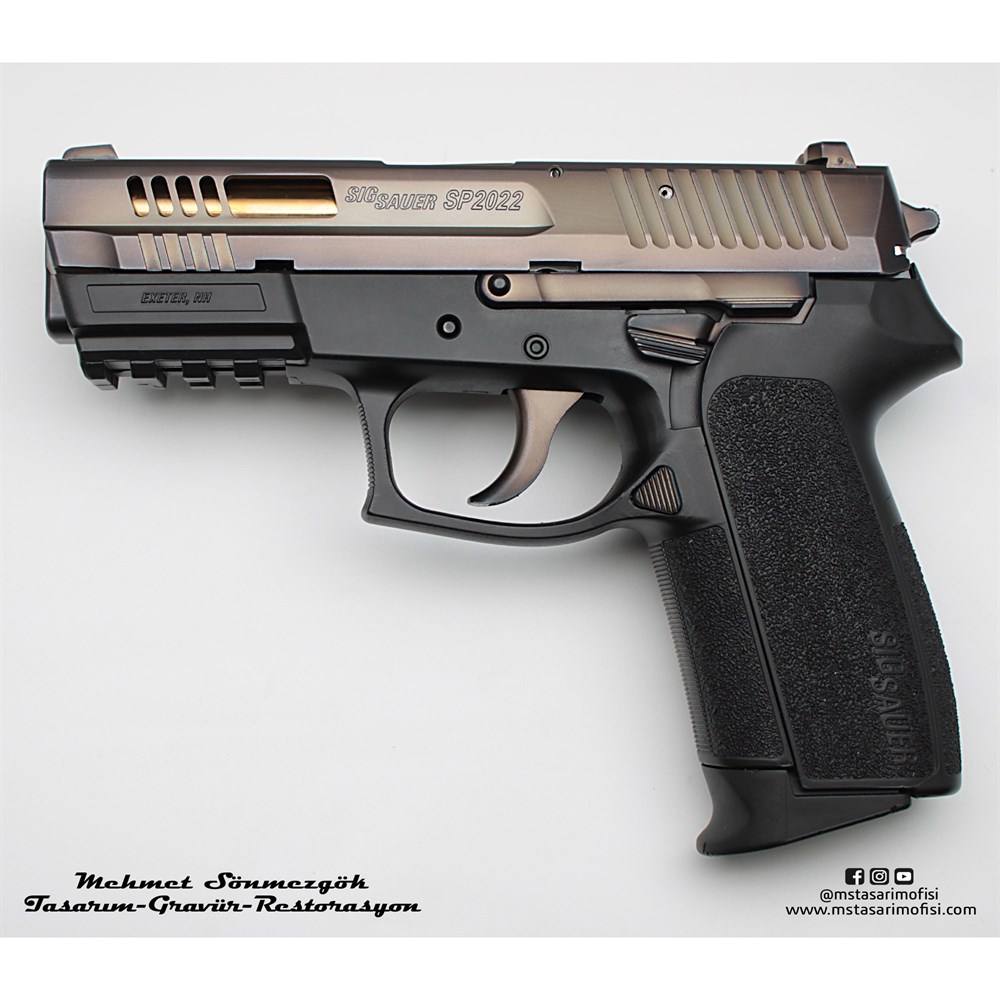 Sig Sauer SP2022 // Özel Modifiye,Çekme Kertiği,Eskitme Füme Titanyum