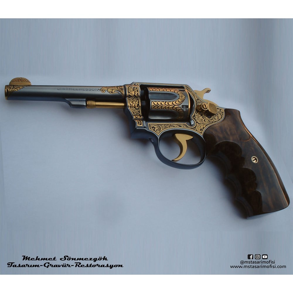 Smith & Wesson Rewolver Gravür // Klasik Oyma Gravür