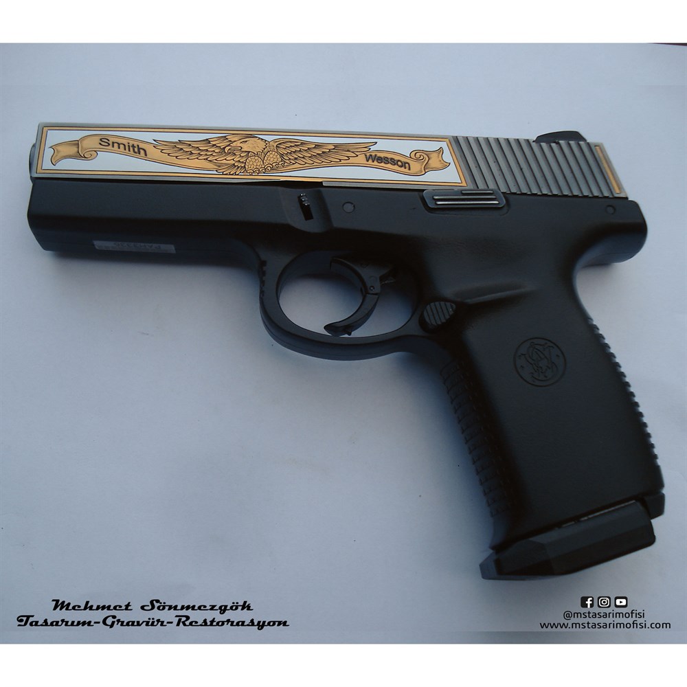 Smith & Wesson SW9F Gravür // Kartal Border Tasarım