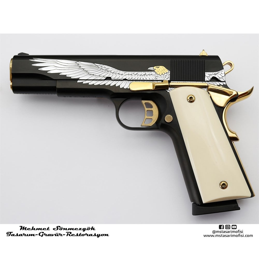 Tisaş 1911 Gravür // Amerikan Kartal (Detaylı Model 1)