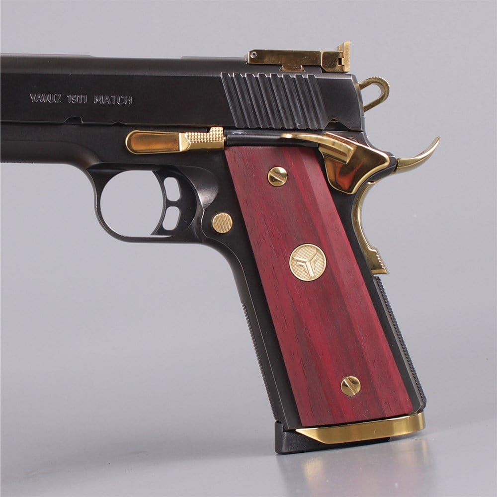 Yavuz 1911 Kabze // Kırmızı Boyalı Ceviz,Logolu