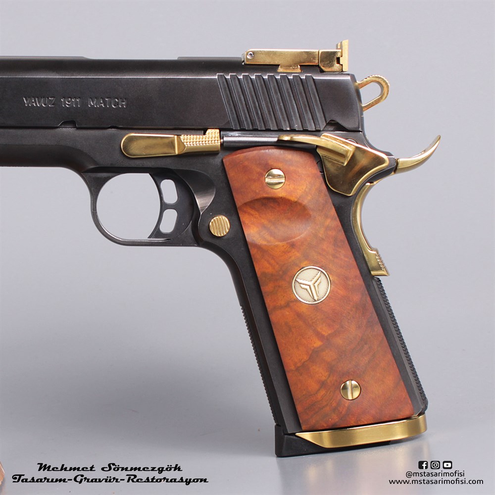 Yavuz 1911 Kabze // Parmak İzli,Tütün Rengi