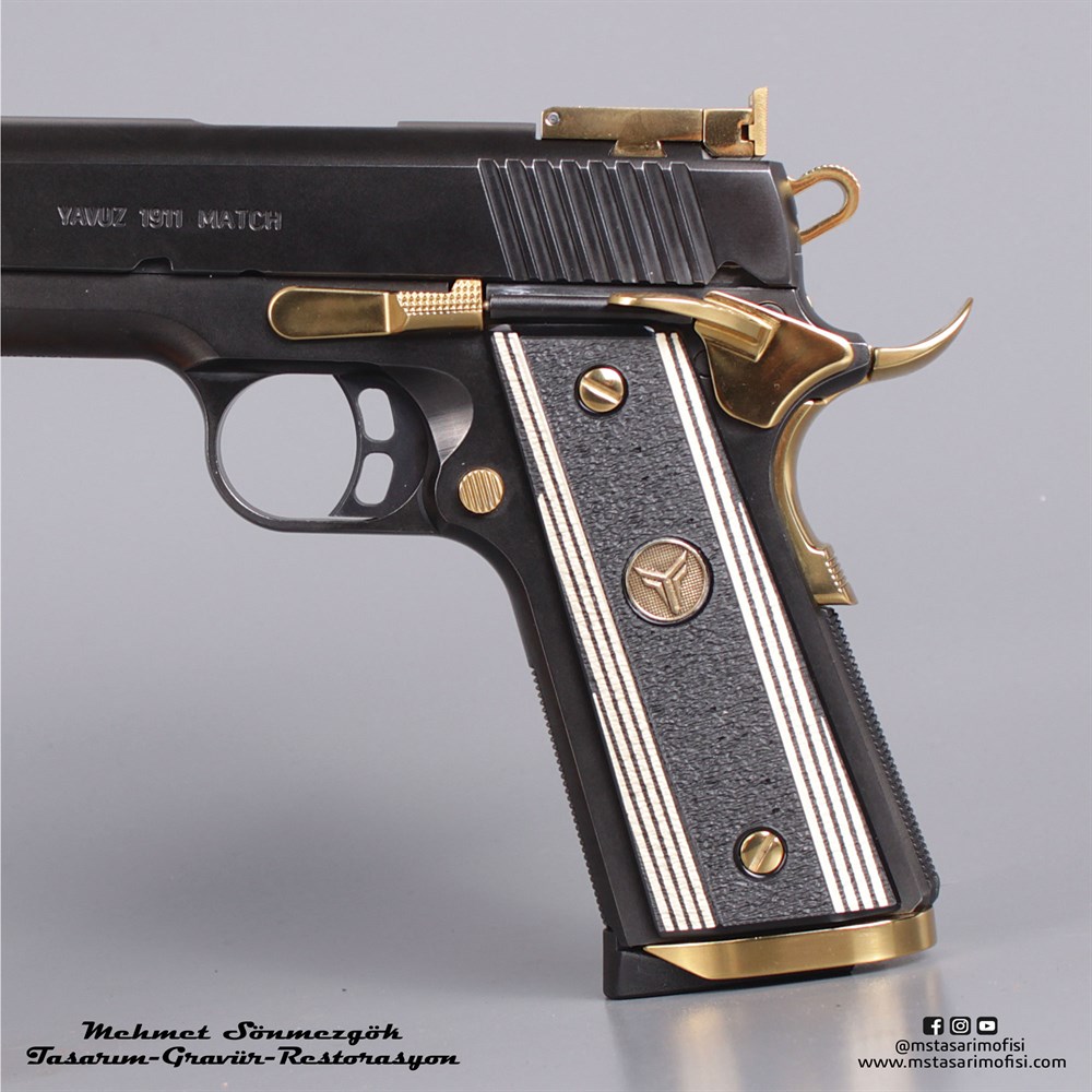 Yavuz 1911 Kabze // Siyah Pleksi,Mineli