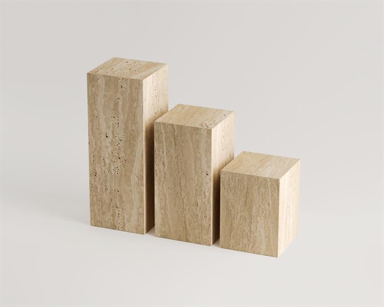 Adelpha-Cube en marbre Set de 3