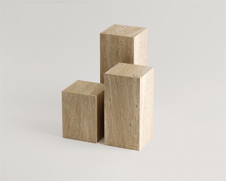 Adelpha-Cube en marbre Set de 3