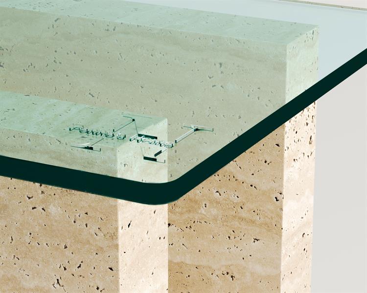 Afra-Travertine Side Table