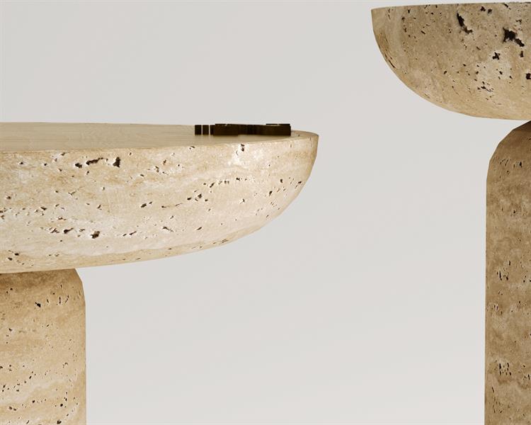 Aidios-Travertine coffee table