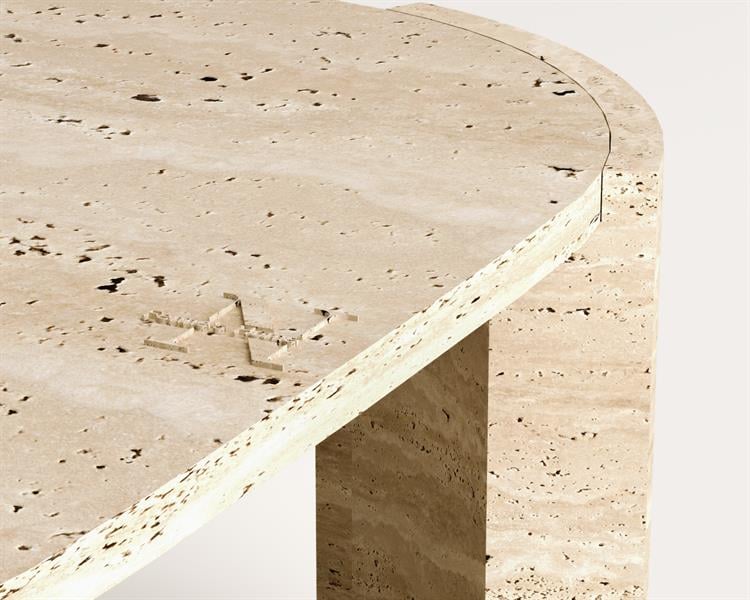 Alesia-Travertine coffee table