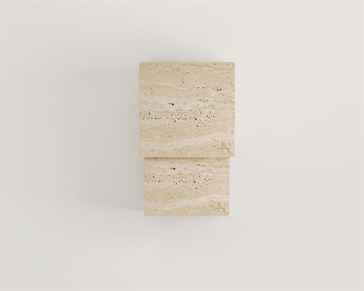 Amaya-Travertine Side Table