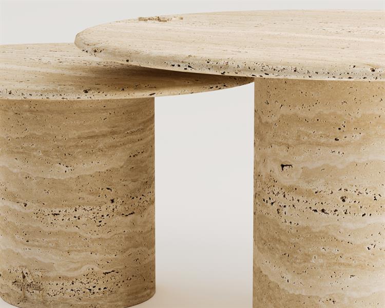 Arene-Travertine coffee table