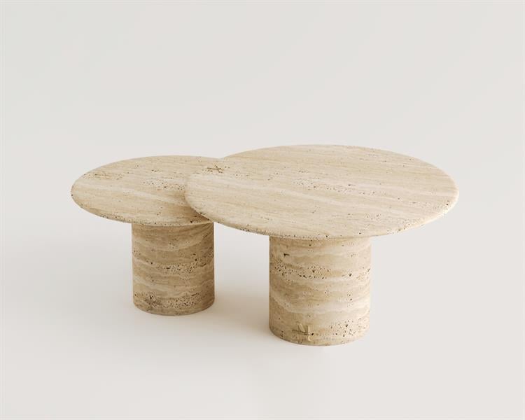 Arene-Travertine coffee table