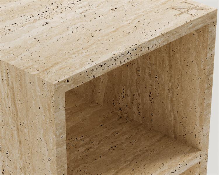 Cali -Travertine Side Table