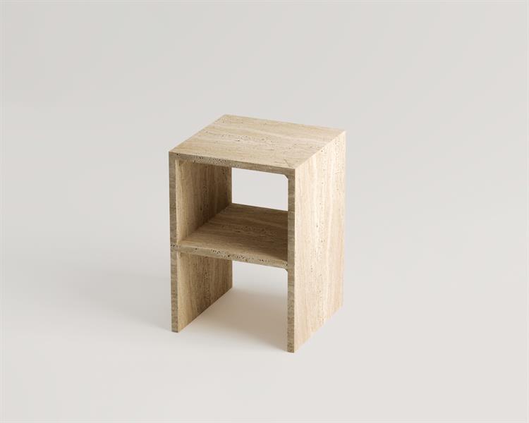 Cali -Travertine Side Table