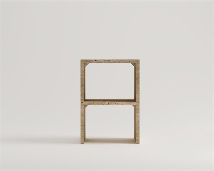 Cali -Travertine Side Table