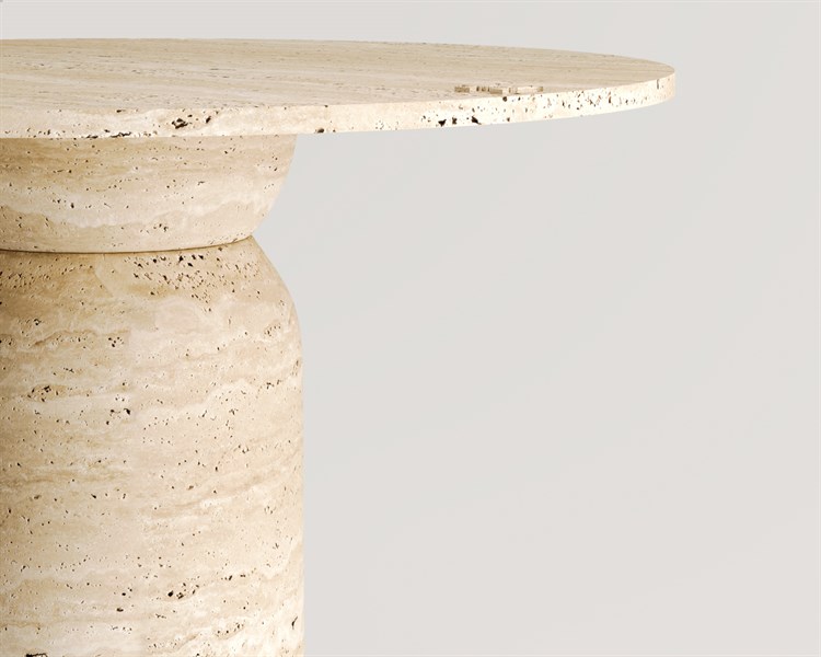 Charissa -Table design en travertin