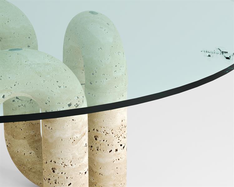 Daffodil-Travertine coffee table