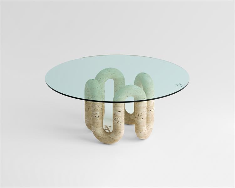 Daffodil-Travertine coffee table