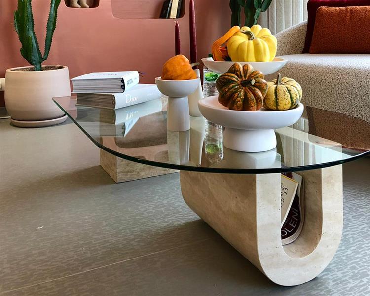 Dara-Travertine coffee table