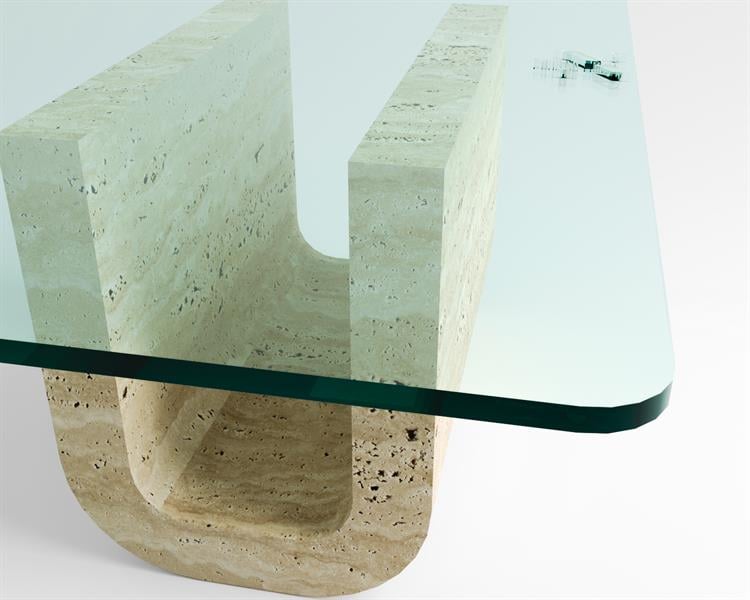 Dara-Travertine coffee table