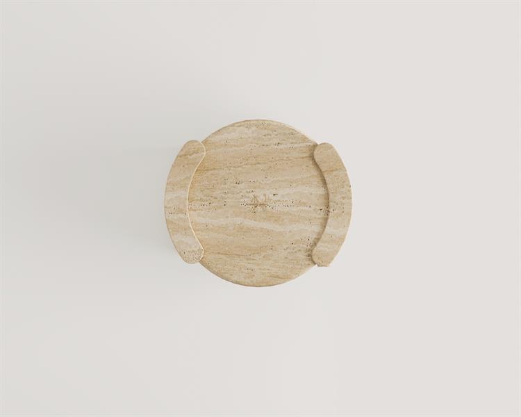 Deka- Table dappoint encastrée en travertin