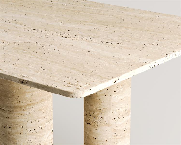 Eden-Traverten Yemek Masası