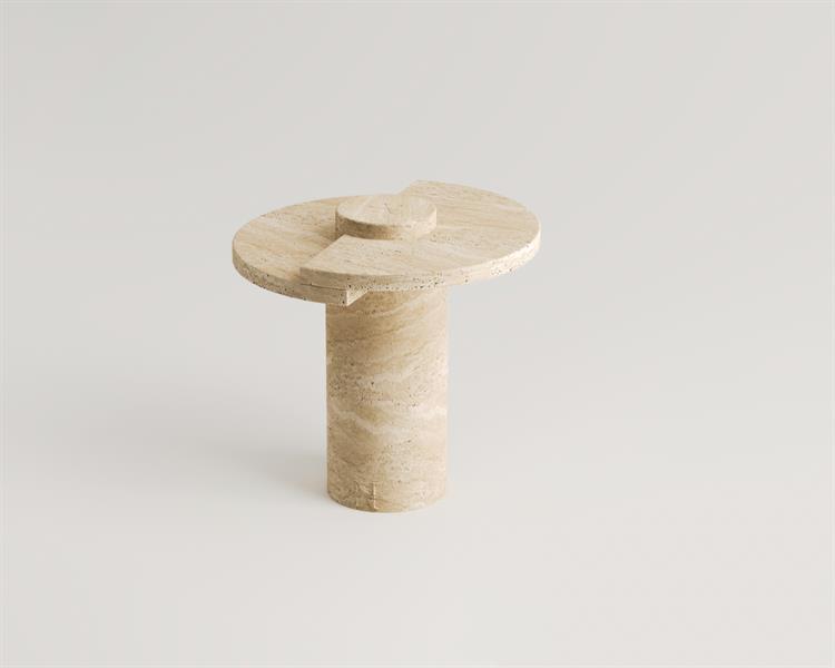 Farah-Table à gradins en travertin Table dappoint