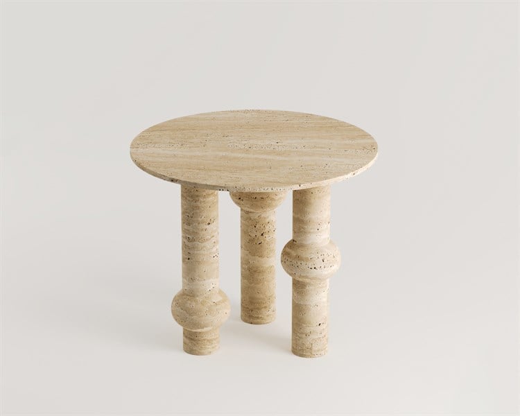 Feelse-Table à manger en travertin