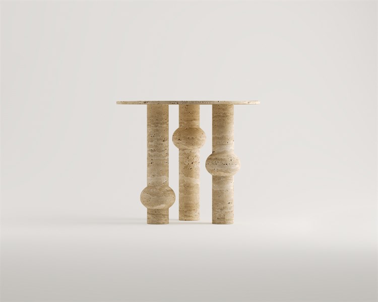 Feelse-Table à manger en travertin