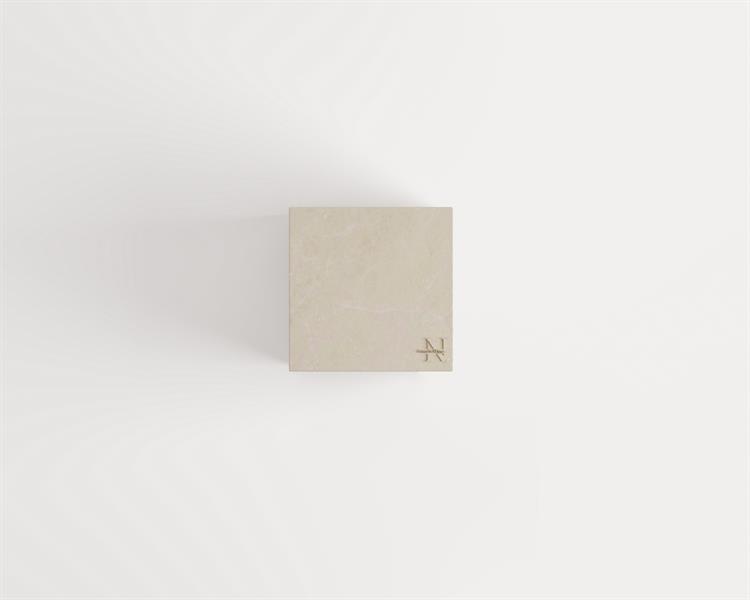 Flam - Sandıklı Bej Küp Sehpa