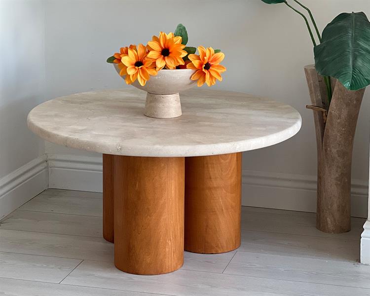 Freesia-Travertine coffee table