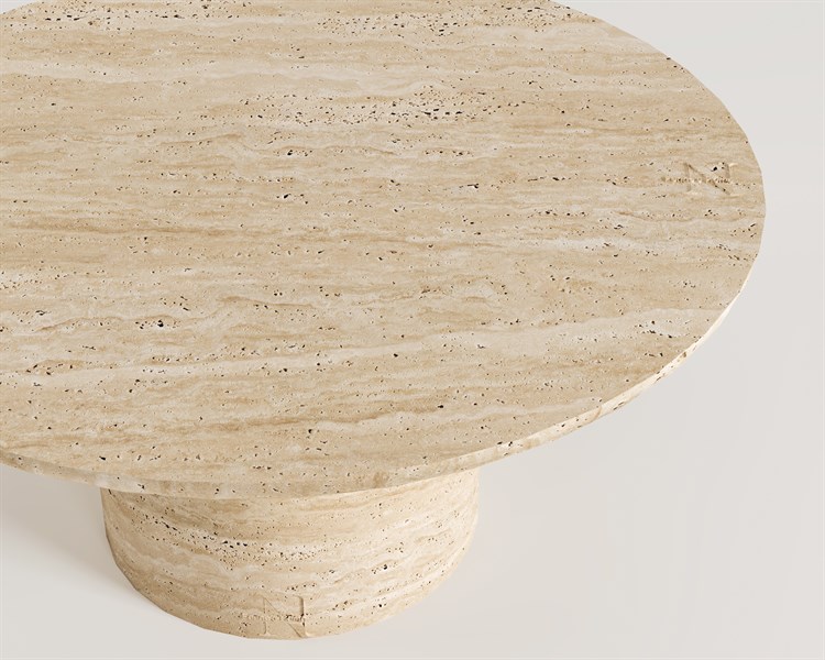 Gaea-Pieds cylindriques simples avec table centrale à plateau radus