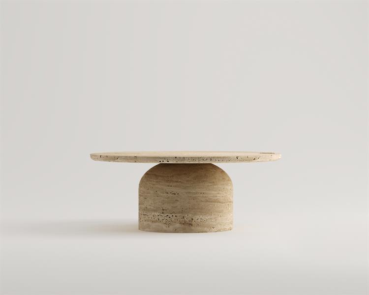 Gaea-Pieds cylindriques simples avec table centrale à plateau radus