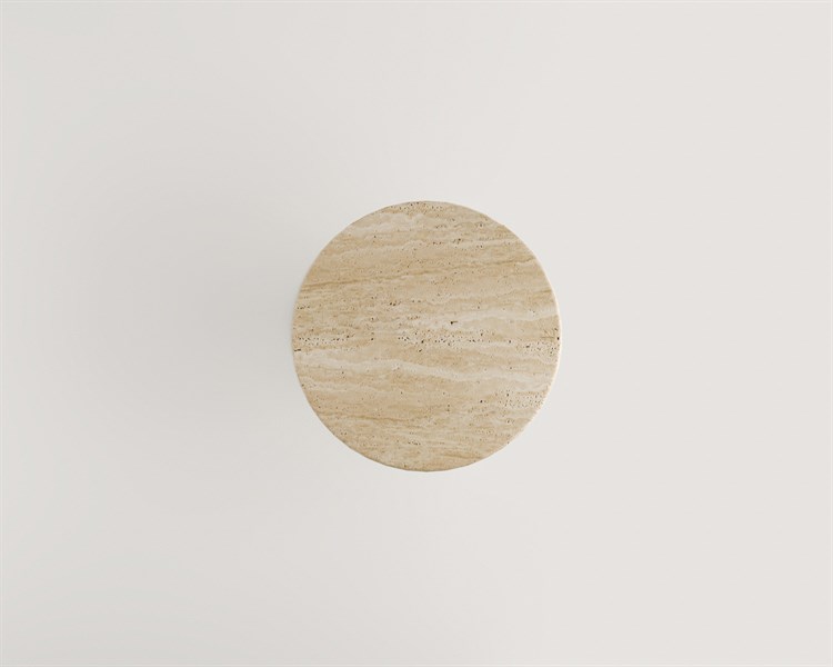 Grant- Table de salle à manger en travertin