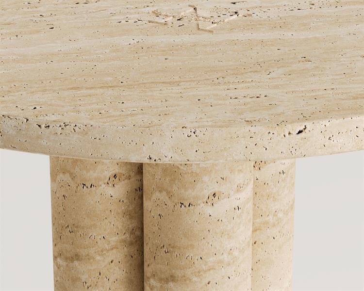 Hedyla-Travertine Side Table