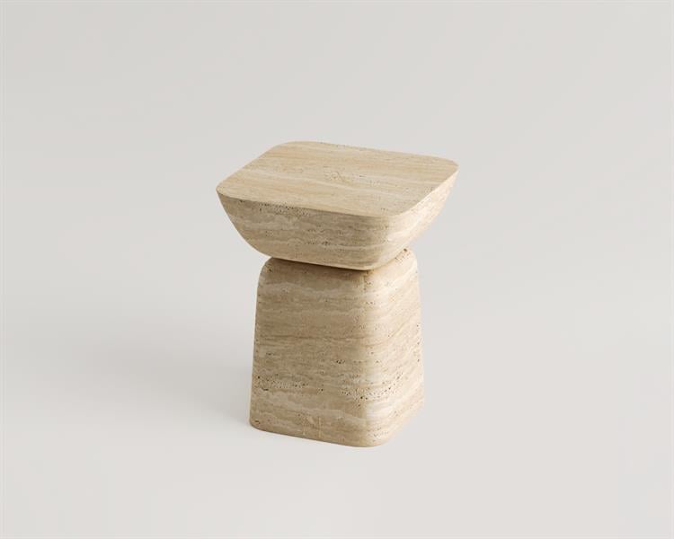 Helanie-Table dappoint en travertin